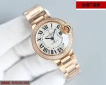 TW Factory Cartier 33*10MM NH05 Movement Rose Gold Bracelet Sapphire Glass Couple White Watch